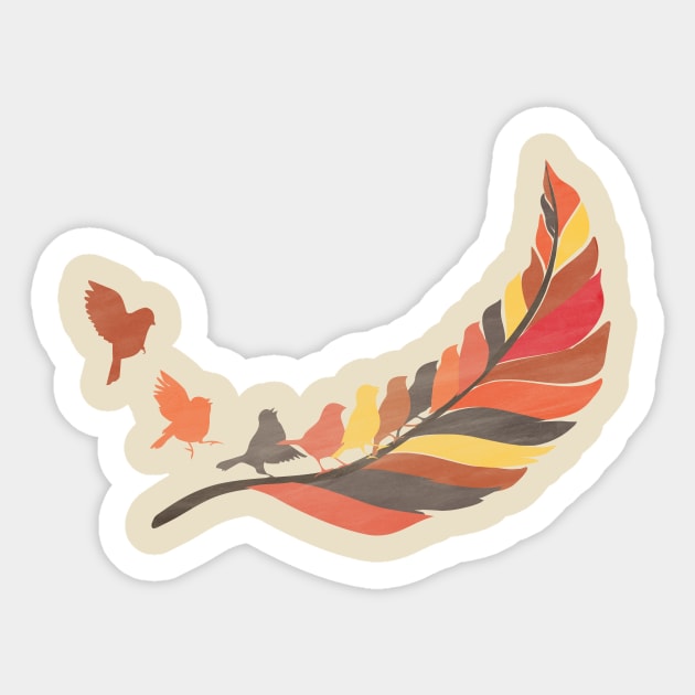 Birds of a feather flock together Sticker by jemae